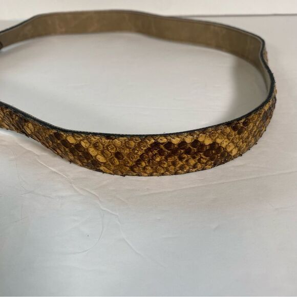Gino Verdo Vintage Snakeskin Belt Size Large - Picture 6 of 10